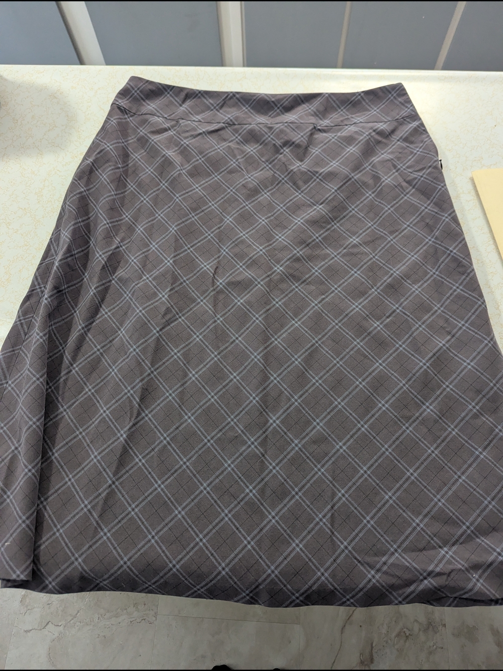 Covington Gray Plaid A-Line Skirt
